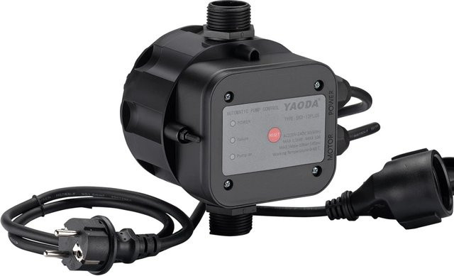 Wiltec Druckschalter EPC-5 230V 1-phasig für Pumpensteuerung und Hauswasserwerke in Schwarz - Bild 1