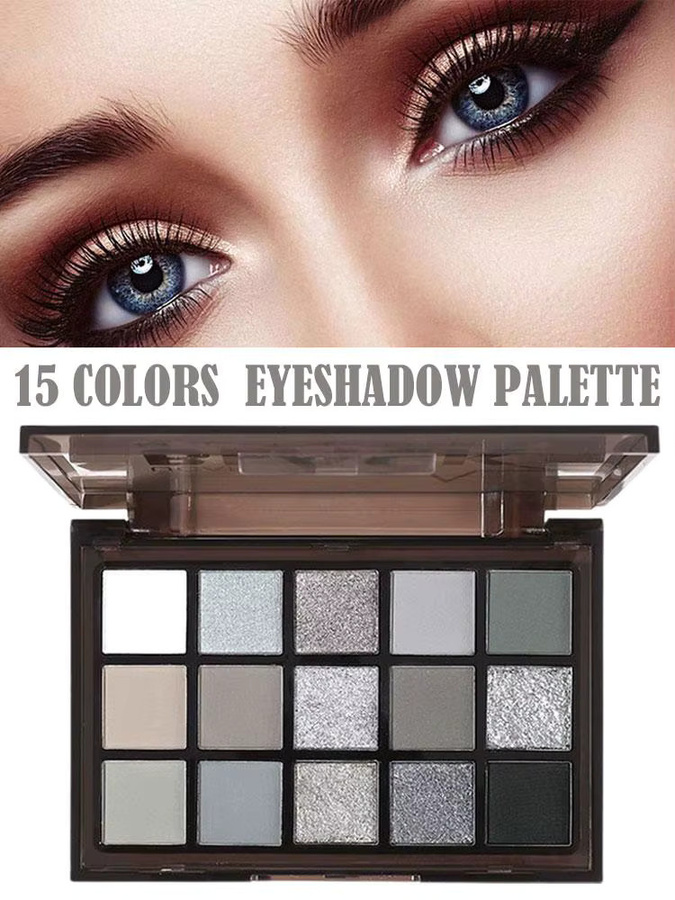 K'apeine Smokey Black Lidschatten-Palette, 15 Farben, Matt - Bild 6
