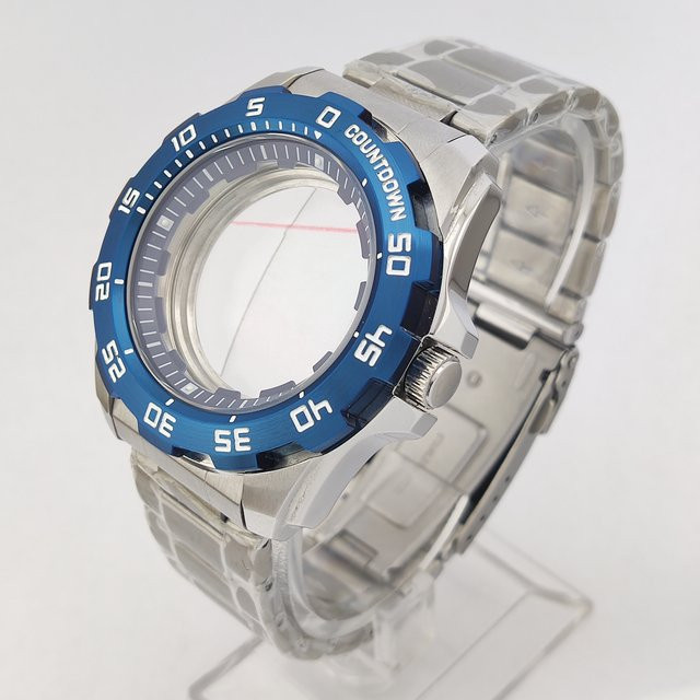 OUMASHI Uhrengehäuse Edelstahl, 44 mm, Herren, Silber - Bild 1