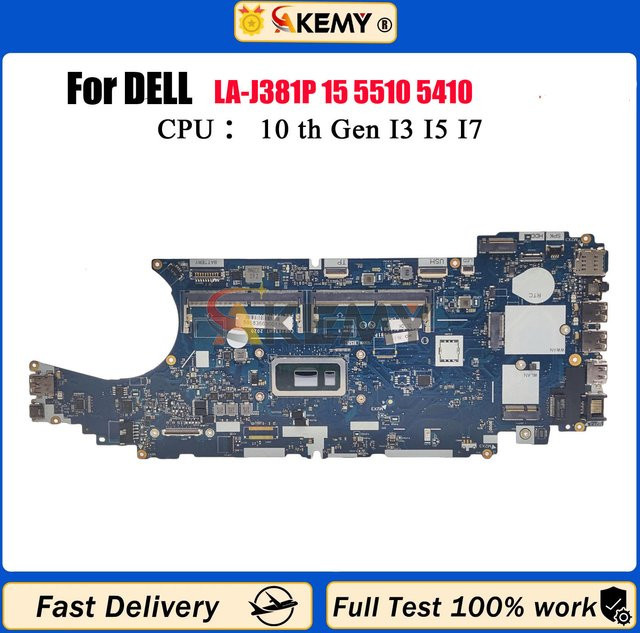 Dell Latitude 5510 Mainboard FDW50 LA-J381P mit Intel Core i5 oder i7 10. Gen CPU und DDR4 Support - Bild 1