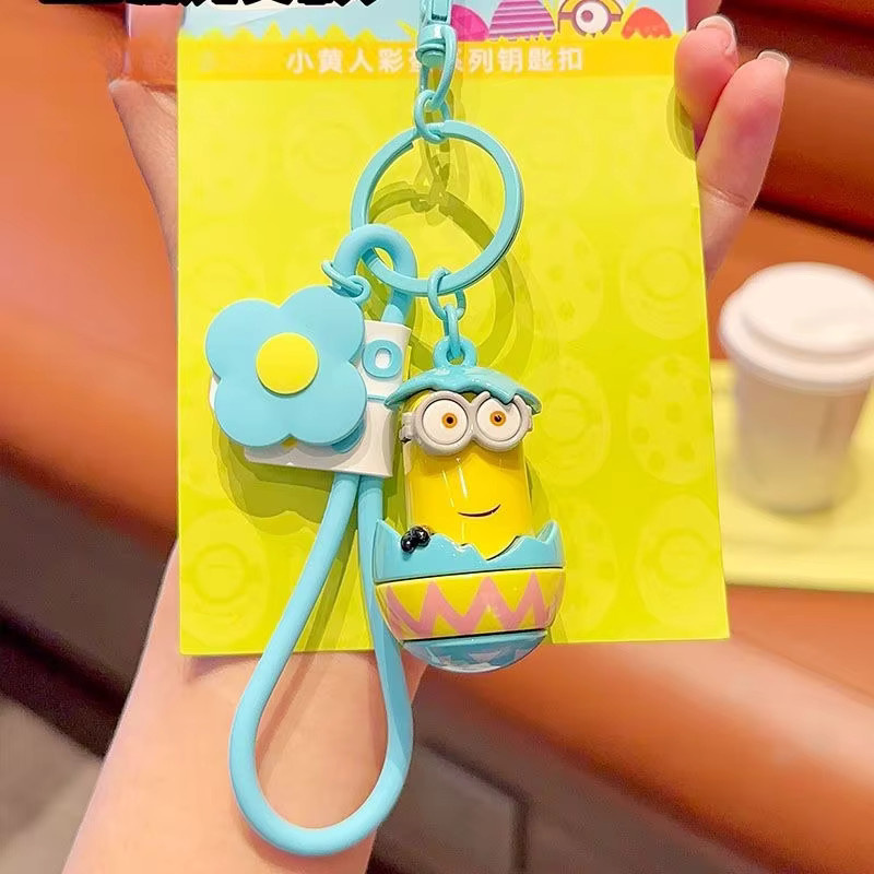Minions Bunter Schlüsselanhänger, Cartoon-Paar-Rucksackanhänger - Bild 3