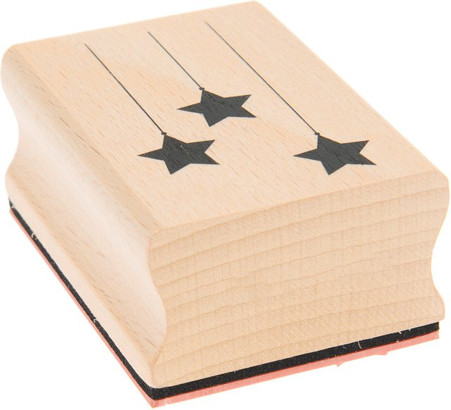 Rico Design Paper Poetry Stempel Put a Bow on It Sterne aus Holz - Bild 1