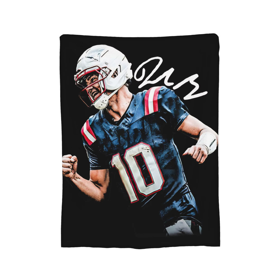 Drakes Mayes Fußball-Strickdecke aus Fleece in Schwarz für Erwachsene - Bild 2