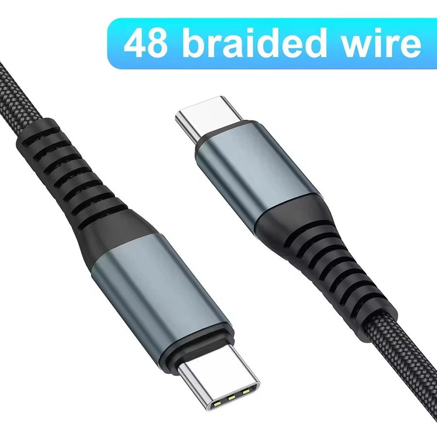 NNBILI USB C auf USB C Schnellladekabel mit 60W und 3A, geflochtenes PD Hochgeschwindigkeits-Ladekabel - Bild 2