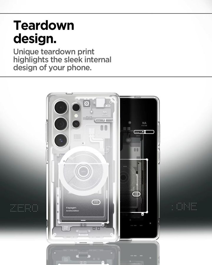 Spigen Ultra Hybrid Zero One MagFit Schutzhülle für Samsung Galaxy S25 S24 S23 S22 Ultra und S24 S25 Plus in Schwarz und Transparent mit MagSafe Kompatibilität für kabelloses Laden - Bild 2