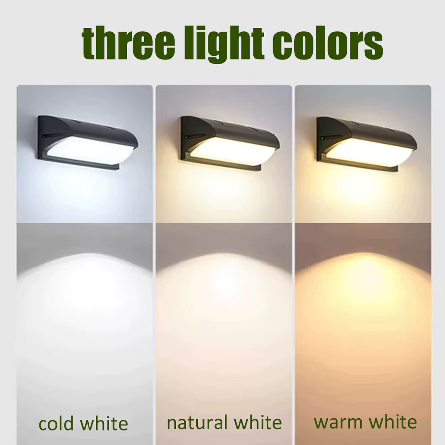 LANGYUE Moderne LED-Outdoor-Wandleuchte aus Metall in Schwarz mit warmweißem Licht - Bild 3