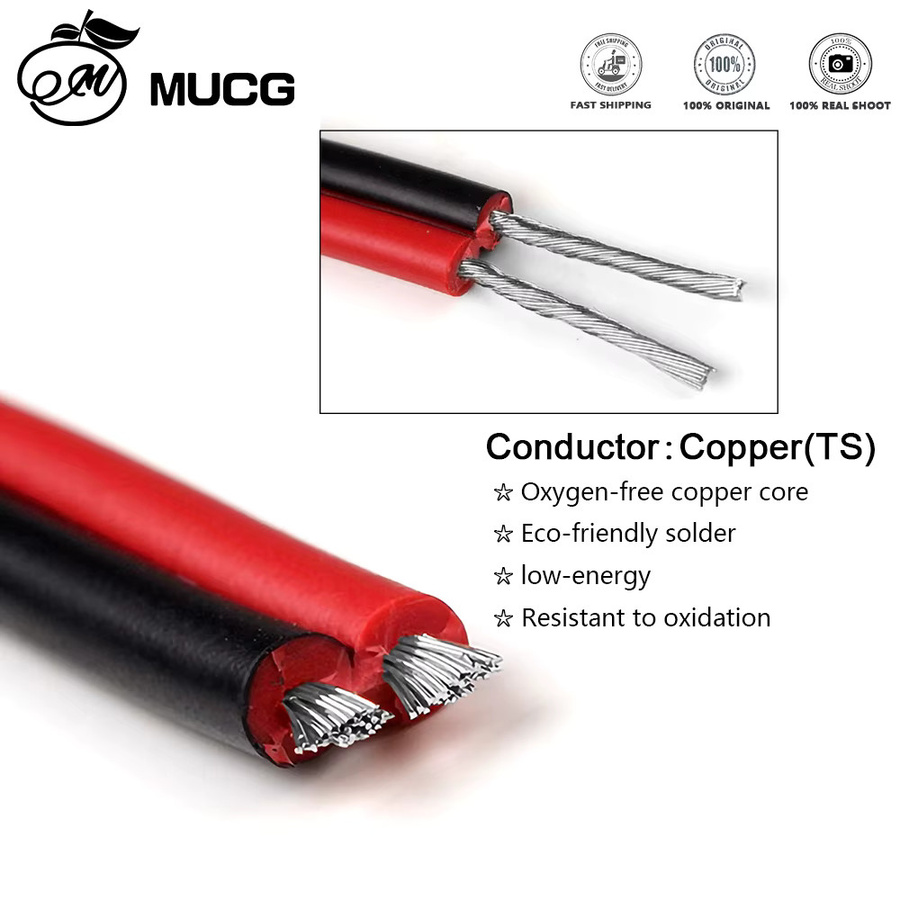 MUCG 2-poliges PVC-Elektrokabel in Schwarz-Weiß für Audio-Lautsprecher, LED-Verlängerung und 12V-24V Anwendungen - Bild 2