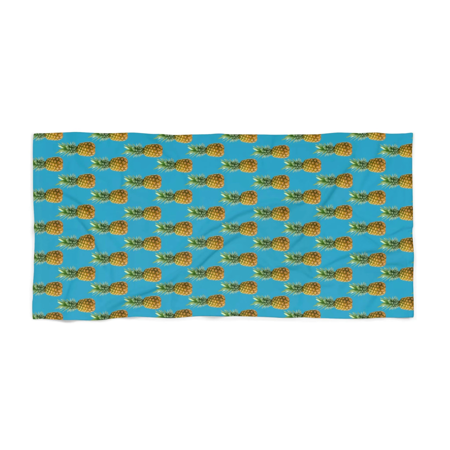 Hala Kahiki Ananas-Strandtuch im Tiki-Stil, weich und saugfähig - Bild 3