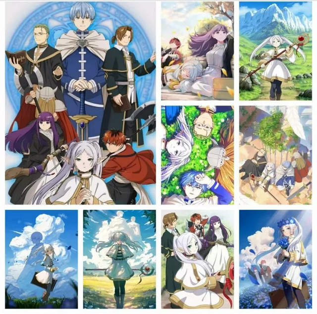 KAYOU Frieren: Beyond Journey's End 5D DIY Vollrund-Diamantmalerei Illustration in Multicolour, B/H: 30,0 x 20,0 cm - Bild 1