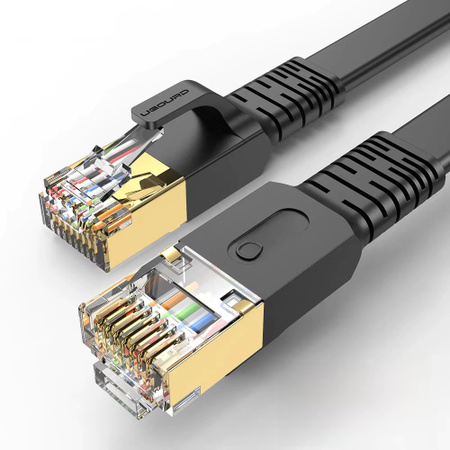 UGOURD Cat 8 Ethernet-Kabel LAN-Netzwerkkabel, 40 Gbit/s, 2000 MHz, Schwarz, Länge: 10 m