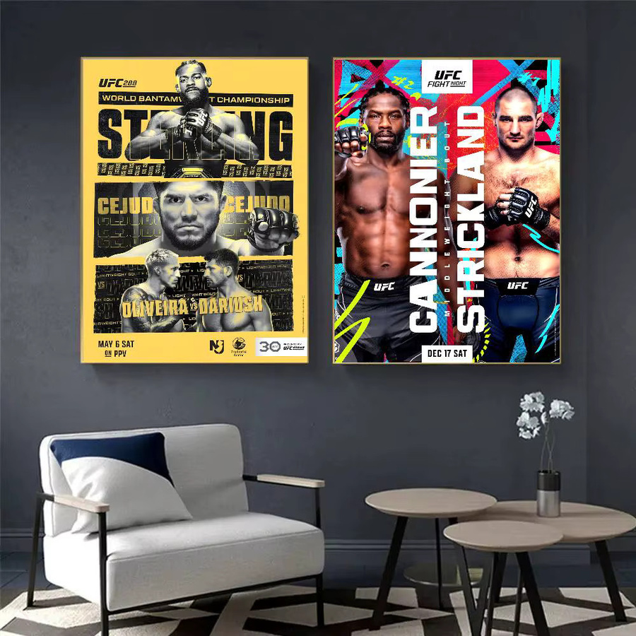 UFC Ultimate Fighting Championship klassisches Vintage-Poster als wasserfester Aufkleber in Mehrfarben für deine Wanddekoration - Bild 4