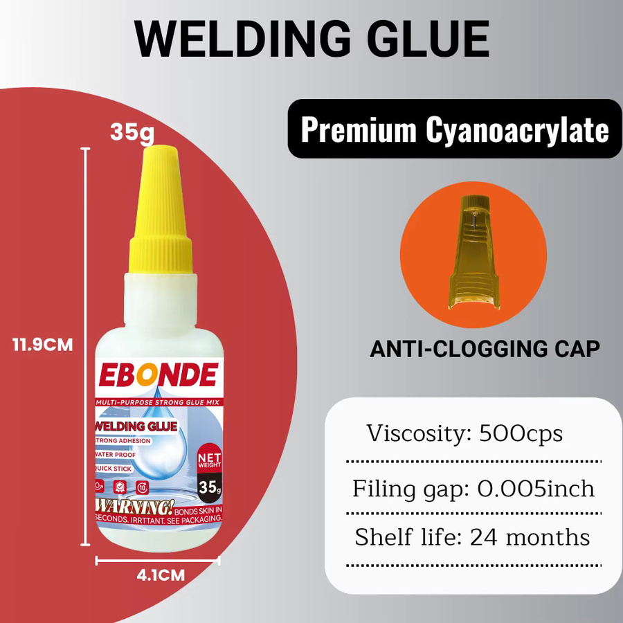 EBONDE Universal-Superkleber für Metall, Kunststoff und Keramik, hochfester Klebstoff für schnelle Verklebung, 35 g oder 50 g - Bild 2