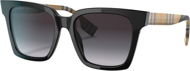 Burberry 4335 Sonnenbrille, Vollrand, quadratisch, Unisex, schwarz - Bild 1