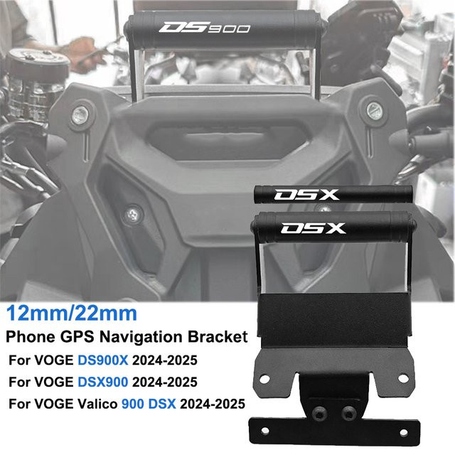 Lenkerverlängerung und Handy GPS Halterung Set für VOGE DS900X DSX900 Valico 900 in Schwarz - Bild 1