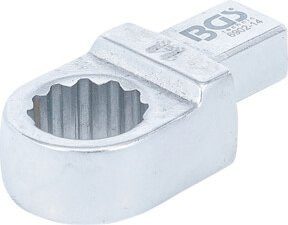 BGS Einsteck-Ringschlüssel 14 mm aus Chrom-Vanadium in Silber mit Aufnahme 9 x 12 mm - Bild 1