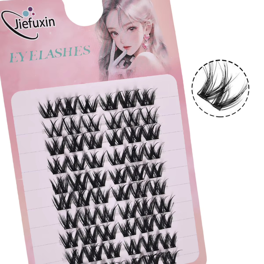 JIEFUXIN Manga-Wimpern, Cluster-Falsche Wimpern - Bild 2