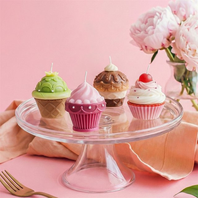 GBhouse Nicole 3D Cupcake Cuties Silikonform für DIY Duftkerzen in Multicolour - Bild 1