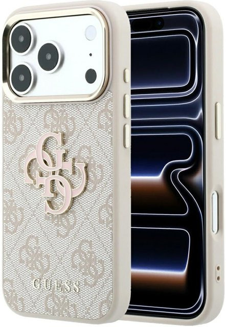 Guess Handyhülle mit 4G Big Resin Logo für Apple iPhone 18 Pro Max und iPhone 17 Pro Max in Rosa - Bild 1