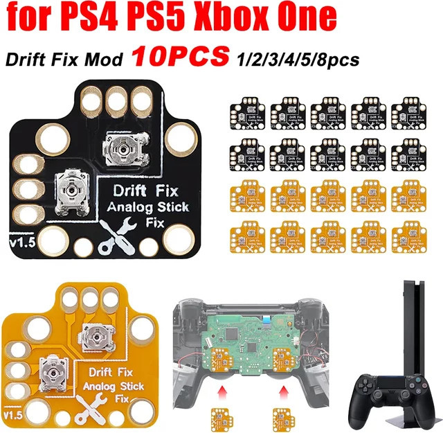 APWIKOGER Universal Gamepad Joystick Drift Reparatur Board für PS4, PS5 und Xbox One in Schwarz - Bild 1