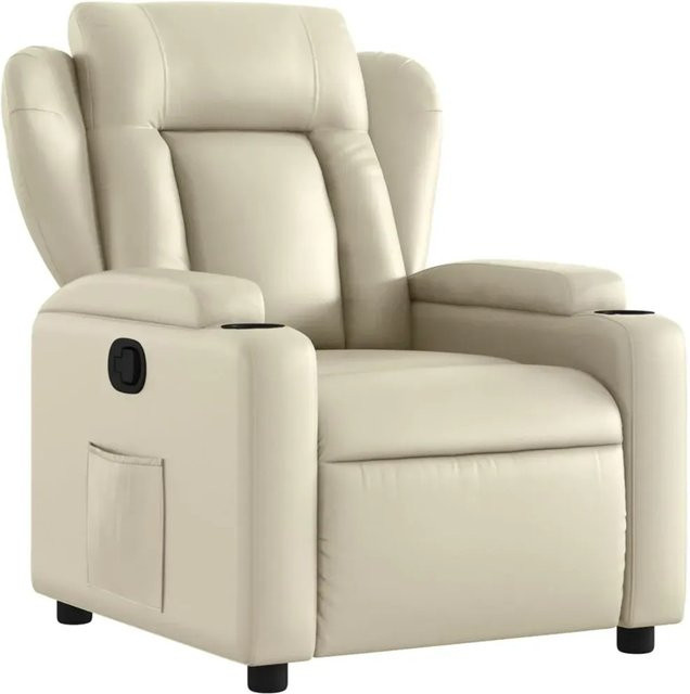 vidaXL Relaxsessel Modell 20 in Beige aus Kunstleder mit integrierter Liegefunktion - Bild 1
