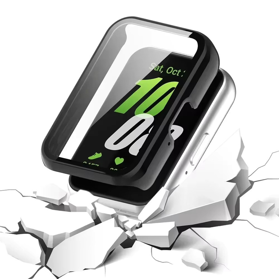 Samsung Galaxy Fit 3 Uhrenhülle und Displayschutzfolie, Kunststoff, Silber - Bild 2