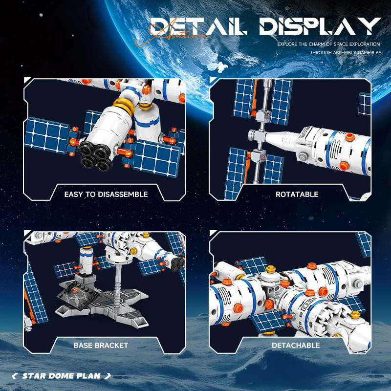 Linyi toy Weltraumforschung Luft- und Raumfahrt Bausteine Set - Bild 5
