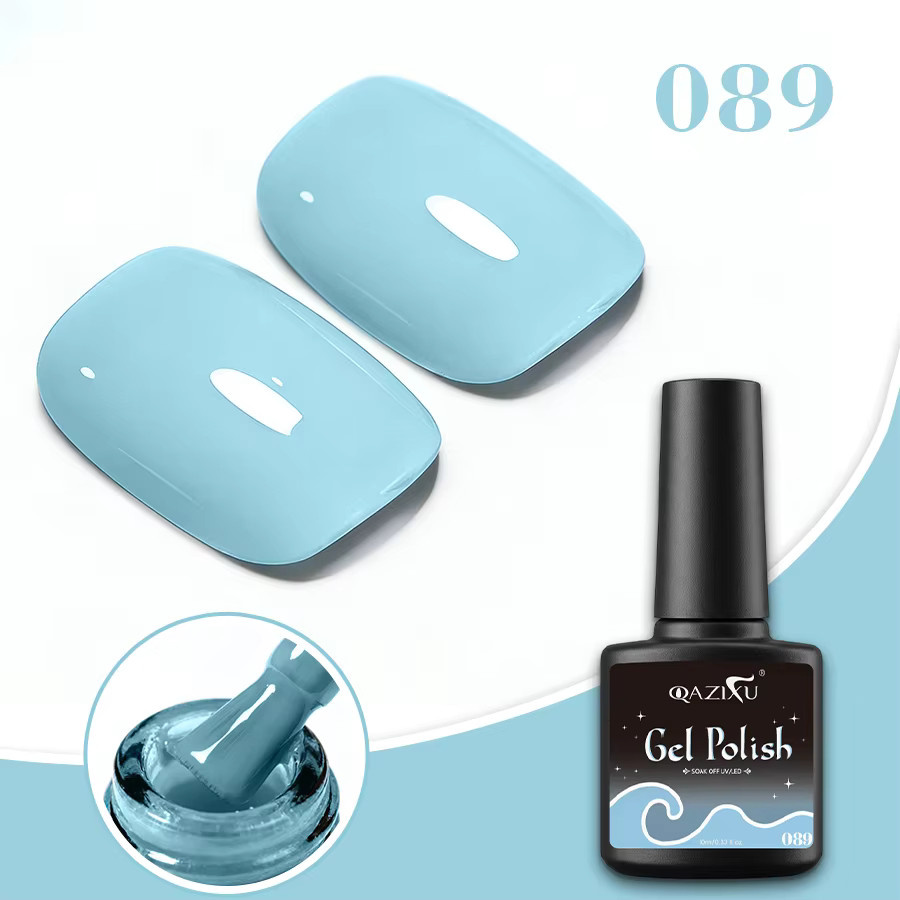 QAZIXU Nagellack-Set, Minz- & Blaues Gel, Glänzend - Bild 2