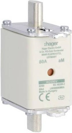 Hager NH-Sicherung LNH00080M6A 80A, 3 Stück, Weiß - Bild 1