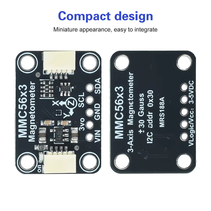 Aideepen MMC5603 Drei-Achsen-Magnetometer-Modul in Schwarz mit Stemma Qt/Qwiic Schnittstelle - Bild 2