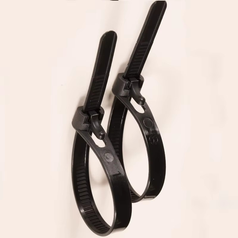 100 wiederverwendbare Nylon-Kabelbinder mit abnehmbarer Schnalle für dein Kabelmanagement in Schwarz und Weiß, Länge: 150 mm - Bild 2