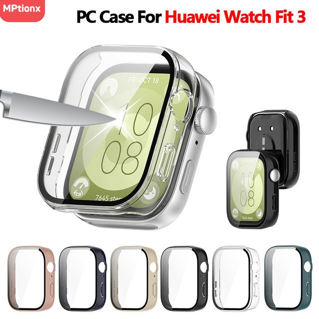 Mptionx Schutzhülle für Huawei Uhr fit 3, Glas, transparent, Unisex - Bild 1