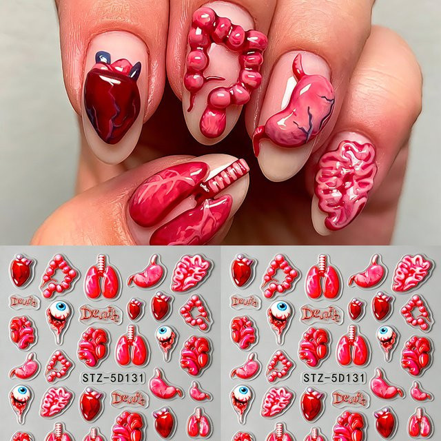 Full Beauty Nagelaufkleber 3D Halloween, Glänzend, Unisex - Bild 1