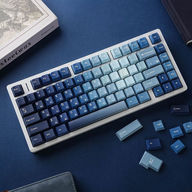 Readson Mechanische Tastatur mit ozeanblauen PBT-Tastenkappen im Cherry-Profil für mehrere Sprachen - Bild 1