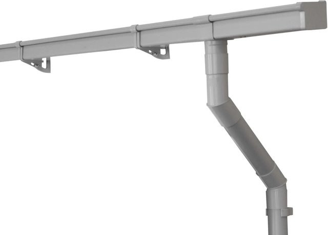 INEFA Dachrinnen Set NW 83 aus PVC in Grau für eine Dachseite, 3 m Länge - Bild 1