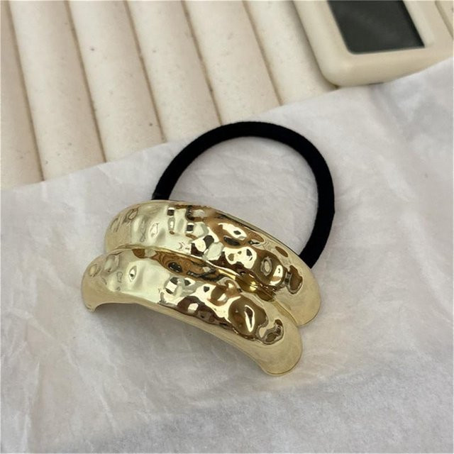 Haargummis Scrunchies, Gold, Damen - Bild 1