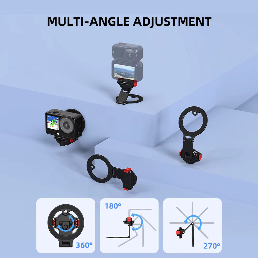 Flymile Magnetische Halterung für DJI OSMO Action 6, Magsafe Telefonhalterung und Teleprompter-Ständer mit 1/4 Zoll Schraubenloch, Schwarz - Bild 2