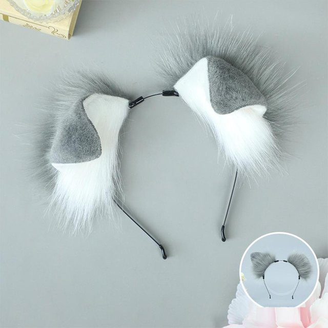 YIRAN Halloween Hundeohr-Schwanz-Set, Cosplay-Accessoires, Plüsch / Textil - Bild 1