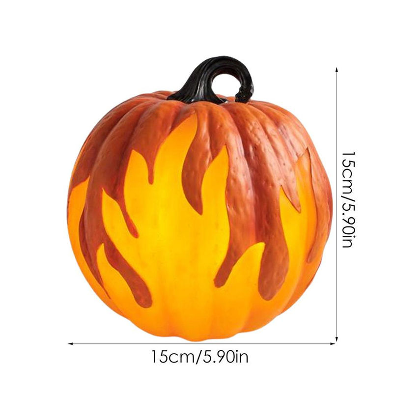 Batteriebetriebene Halloween Kürbislaterne Jack O Lantern in Orange und Braun von TOMTOP JMS als Tischdeko - Bild 6