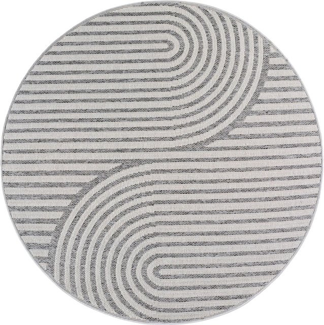 Ayyildiz Outdoor-Teppich Desert 1301 Grau Rund Ø 200 cm - Bild 1