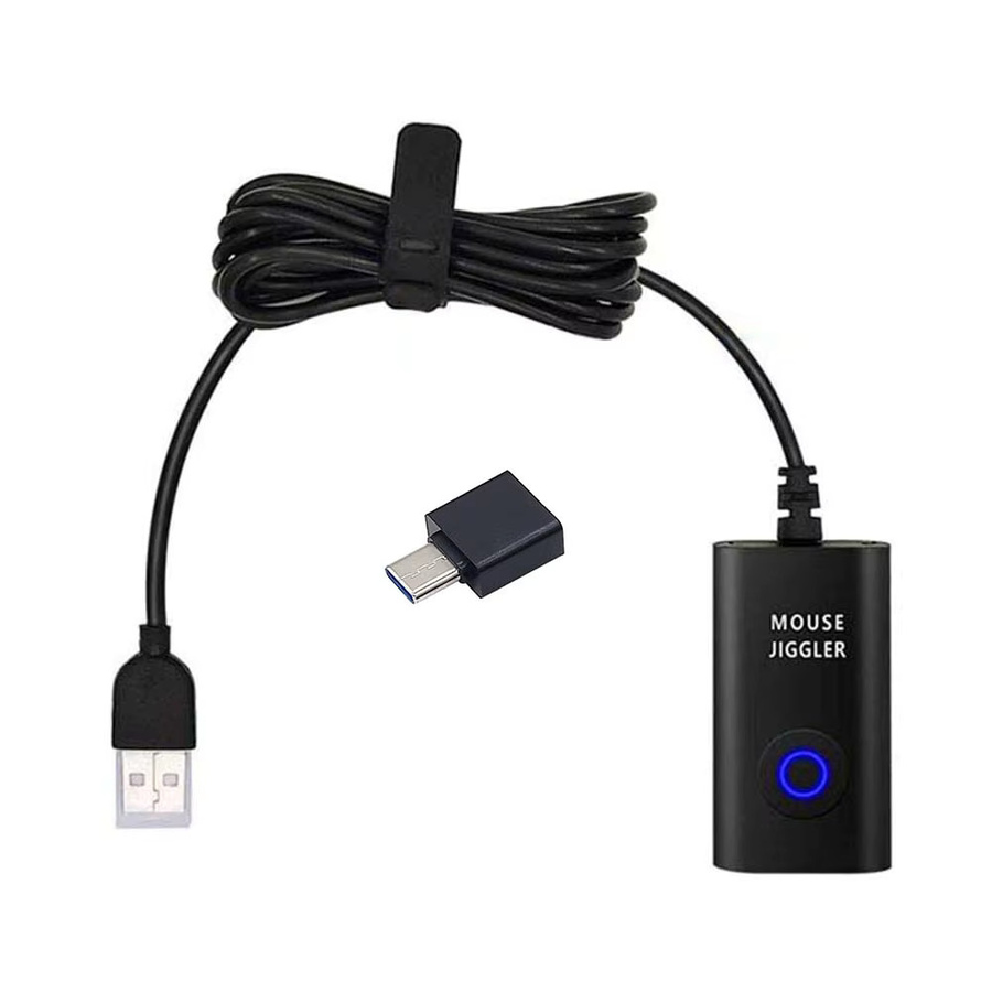 ALLOET 2-in-1 USB Typ-C Mausbeweger mit Ein/Aus-Schalter, Mausbewegungssimulator in Schwarz - Bild 5