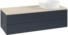 V&B Waschtischunterschrank Antao mit Beleuchtung, ohne Frontstruktur, blau lackiert, B/T/H: 120 x 50 x 50 cm - Bild 1