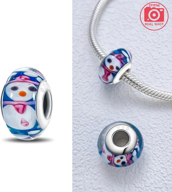 YIRAN Jewelry Charmanhänger Blume, Blauer Stern, Grüne Schildkröte, Glasperle, Damen - Bild 1