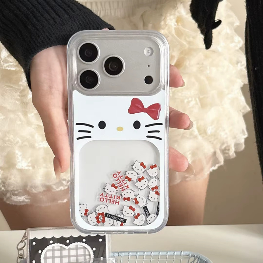 Hello Kitty Quicksand Slider Bow Schutzhülle für Apple iPhone 17 16 15 14 13 Pro Max Transparent - Bild 2
