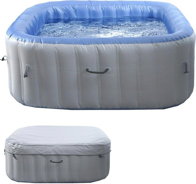 Whirlpool MCW-N97 aufblasbarer Ersatz-Pool für 5 Personen, eckig, grau-blau, PVC laminiert, In- und Outdoor-Nutzung - Bild 1