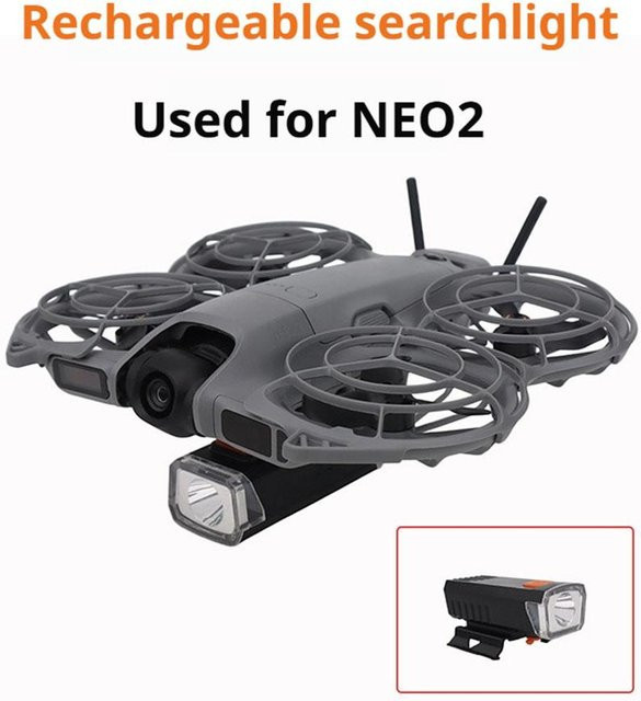 DJI NEO 2 Suchscheinwerfer und Landelicht in Schwarz zur Unterbodenmontage für Nachtflüge - Bild 1