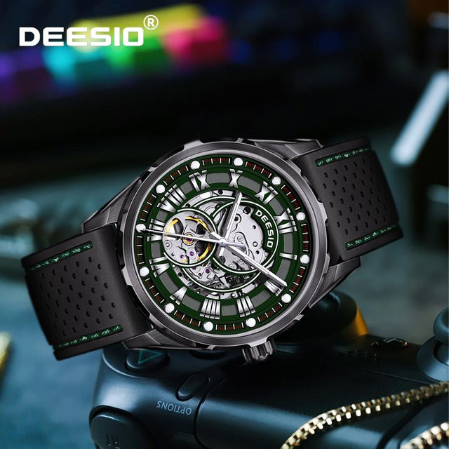Deesio Armbanduhr, Automatik, Edelstahl, Grün, Herren - Bild 1