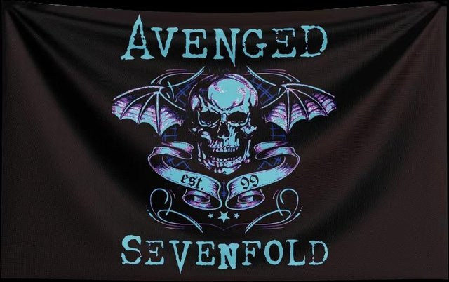 ZX Tapestry Rock Band Wandteppich Avenged Sevenfold Wandkunst in Schwarz, Breite: 74 cm, Höhe: 94 cm - Bild 1