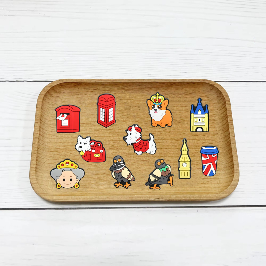 Lanxi League Schuhanhänger Cartoon London Queen Corgi, Kinder - Bild 3