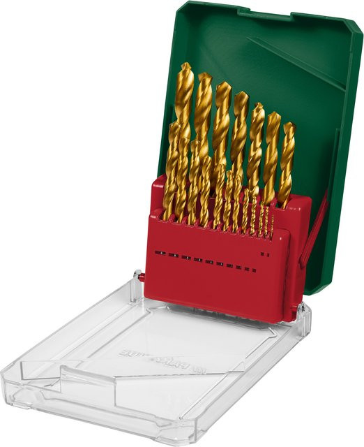 Parkside Bohrerset aus Stahl für HSS, Holz und Stein, 19-teilig, multicolor - Bild 1