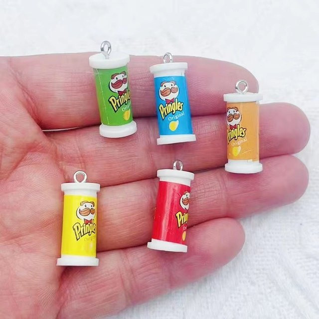 Anhänger Kartoffelchips, Harz, Bunt, Unisex - Bild 1